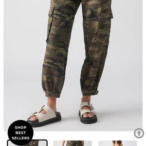 Sanctuary Camouflage Cargo Ankle Pants in Olive, Brown, Black